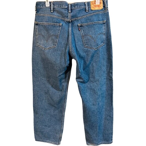 Levis 550 Mens Relaxed Fit Blue Denim Jeans100% Cotton Classic Denim 38 x 30 - Picture 2 of 5
